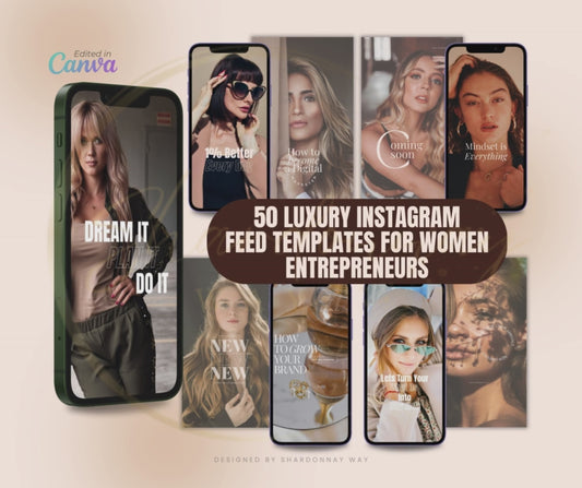 50 Luxury Instagram Feed Templates for Women Entrepreneurs